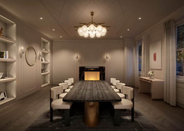 Luxurious residential dining room